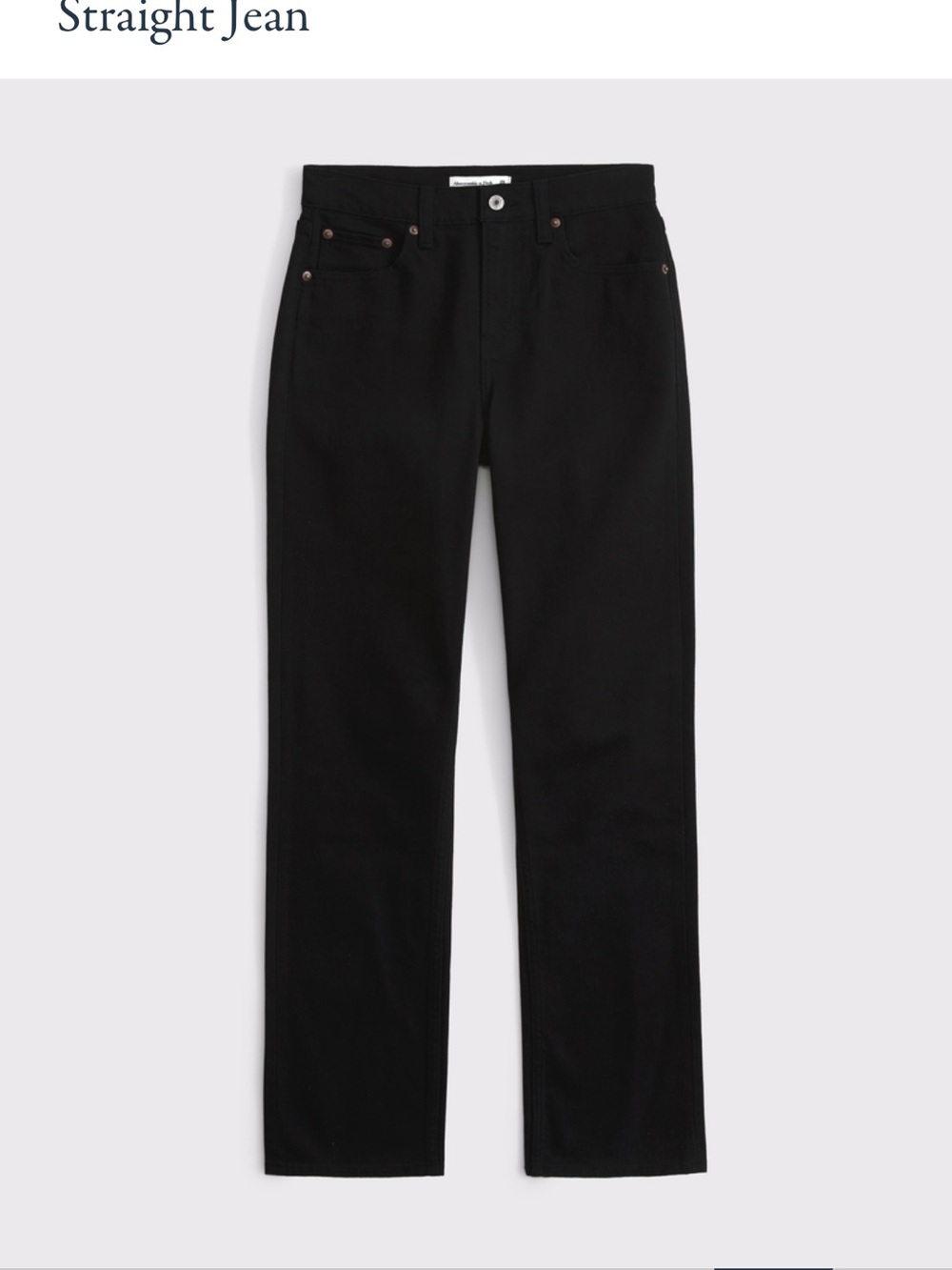 Abercrombie & Fitch Black Straight Leg Jeans